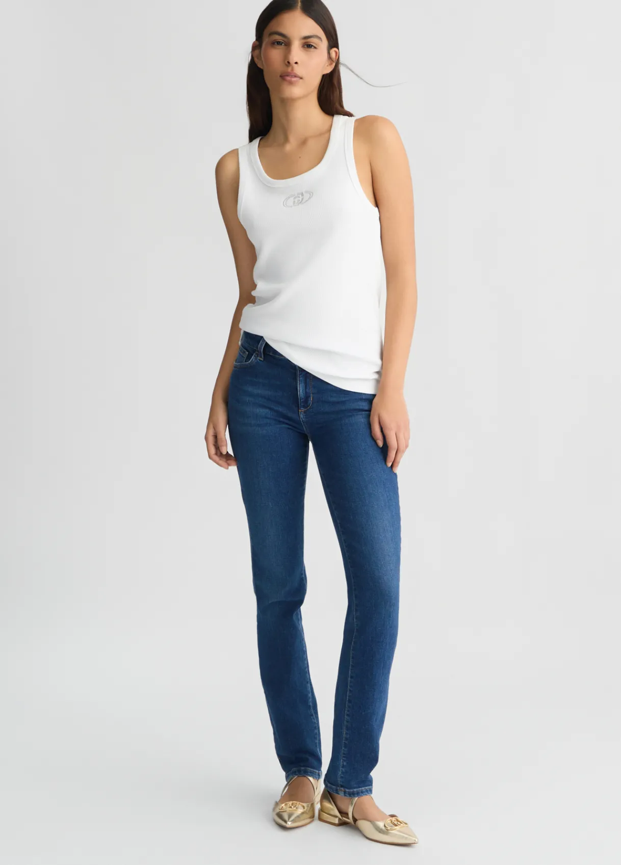 Liu Jo Jean slim foncé avec strass|Femme Jeans Skinny