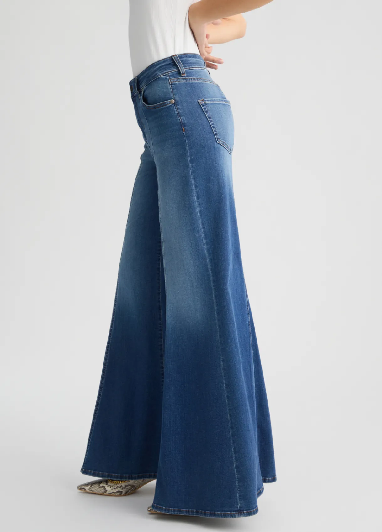 Liu Jo Jean super évasé à taille haute|Femme Jeans Patte D'Eph