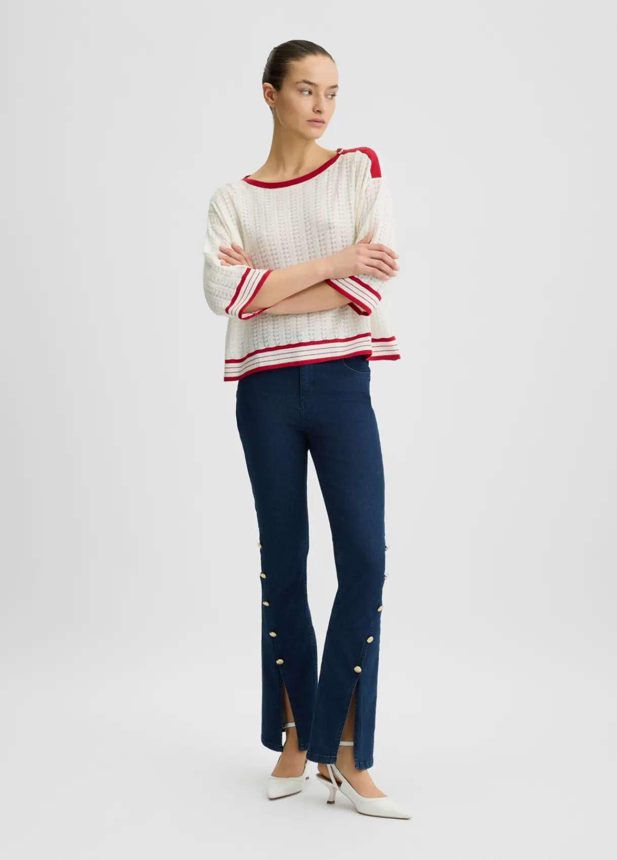 Liu Jo Jean évasé avec boutons|Femme Jeans Bootcut