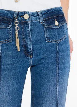 Liu Jo Jean évasé avec breloque bijou|Femme Jeans Patte D'Eph