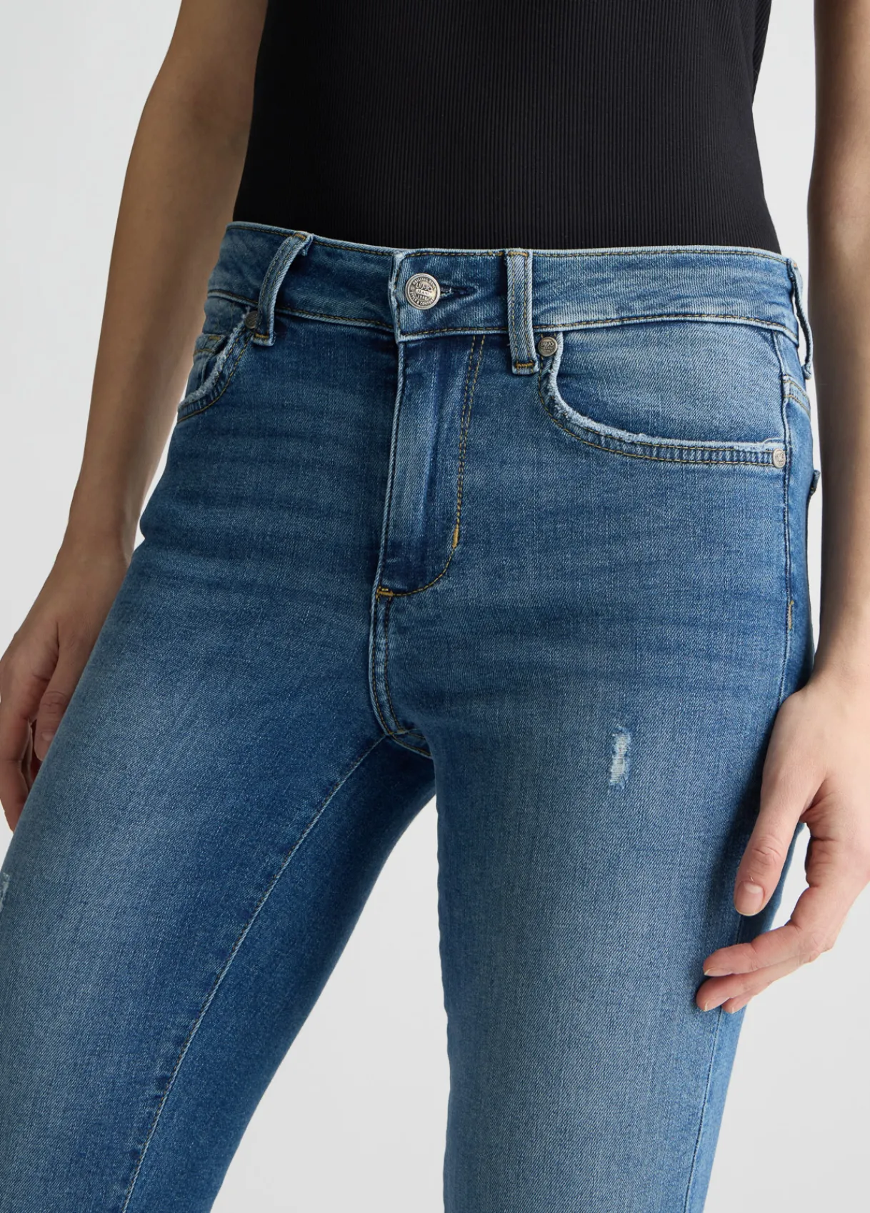 Liu Jo Jean évasé court|Femme Jeans Slim