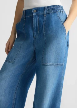 Liu Jo Jean évasé en lin et coton|Femme Jeans Droit