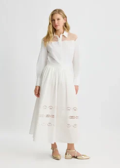 Liu Jo Jupe en coton avec broderie|Femme Jupes