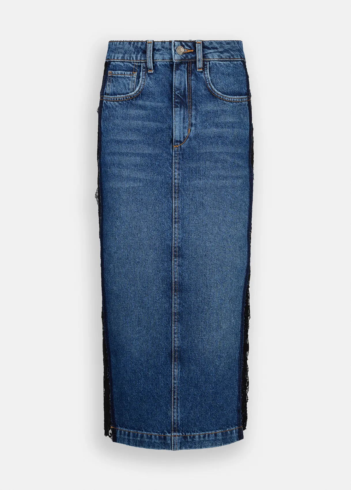 Liu Jo Jupe en denim avec dentelle|Femme Jupes