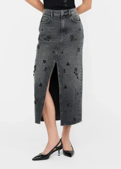 Liu Jo Jupe en denim avec strass|Femme Jupes