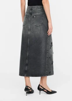 Liu Jo Jupe en denim avec strass|Femme Jupes