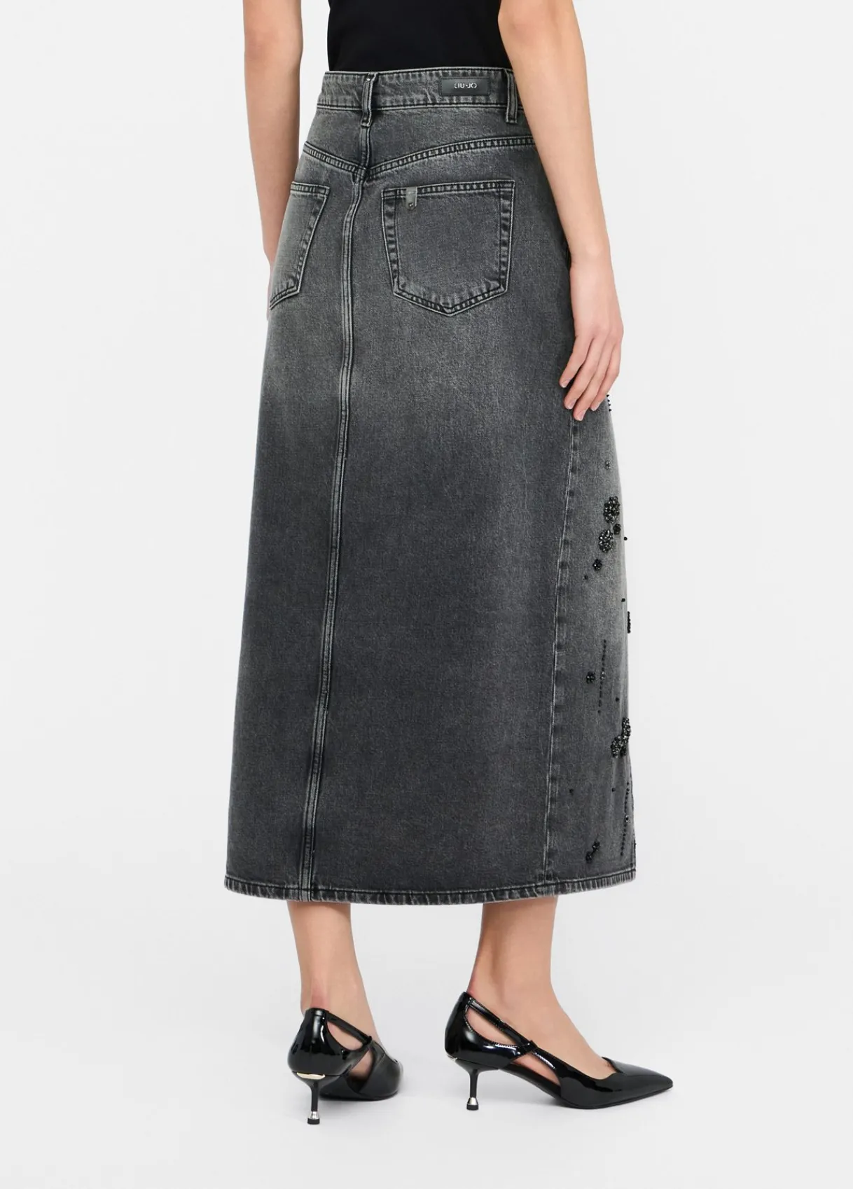 Liu Jo Jupe en denim avec strass|Femme Jupes
