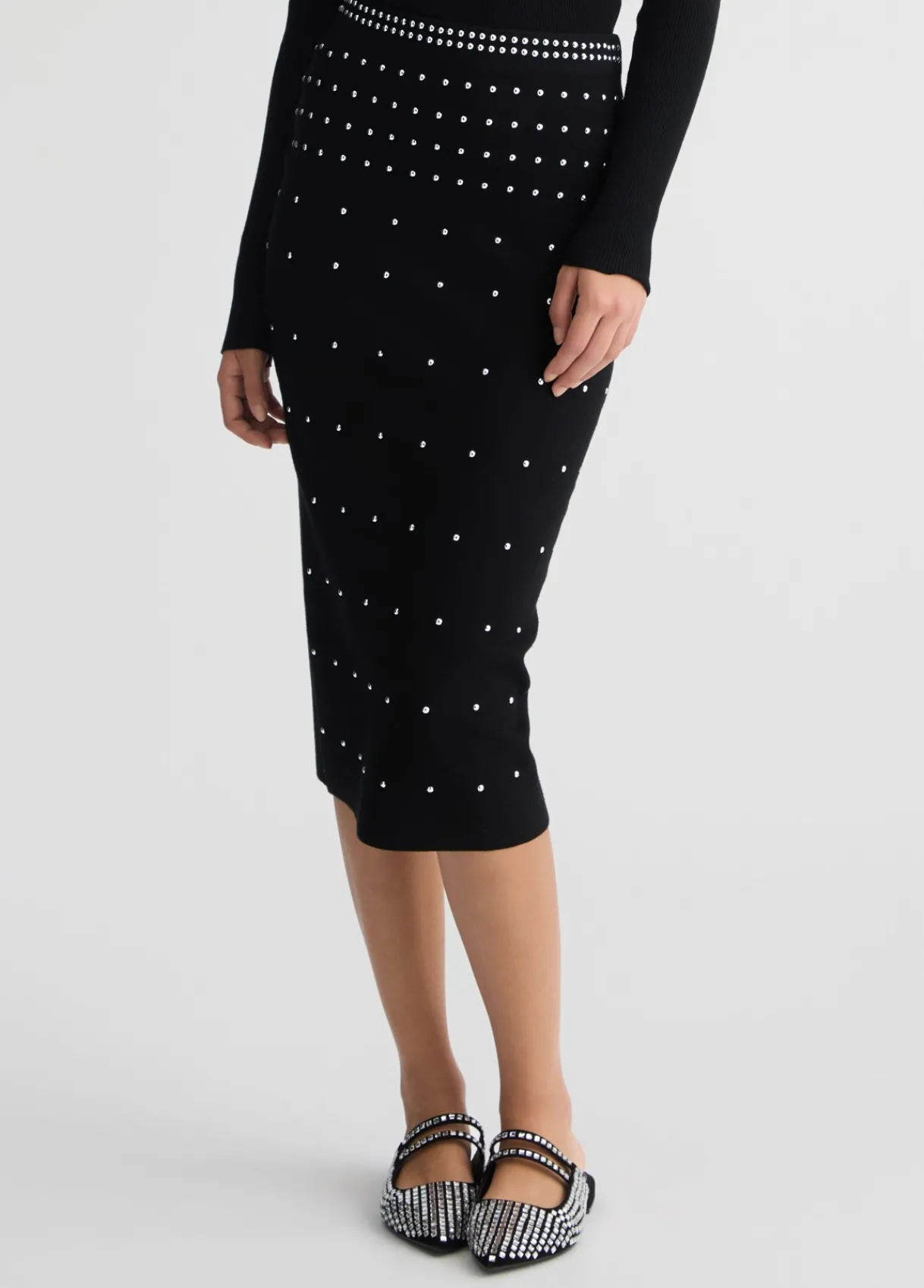 Liu Jo Jupe en maille avec clous|Femme Jupes