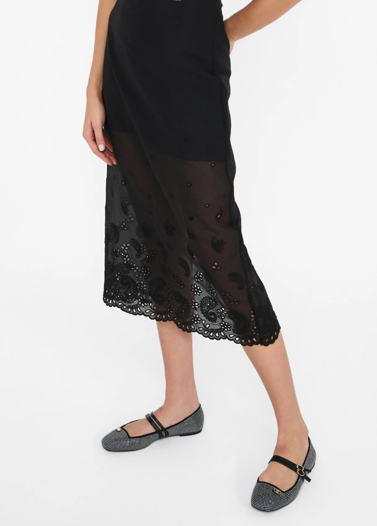 Liu Jo Jupe en organza avec broderies|Femme Jupes