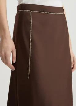 Liu Jo Jupe en satin avec ceinture|Femme Jupes|Cérémonie