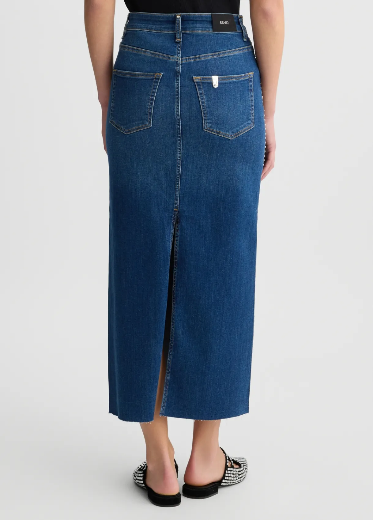 Liu Jo Jupe en toile denim avec clous|Femme Jupes