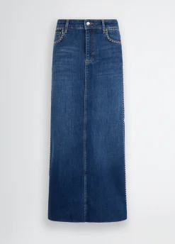 Liu Jo Jupe en toile denim avec clous|Femme Jupes