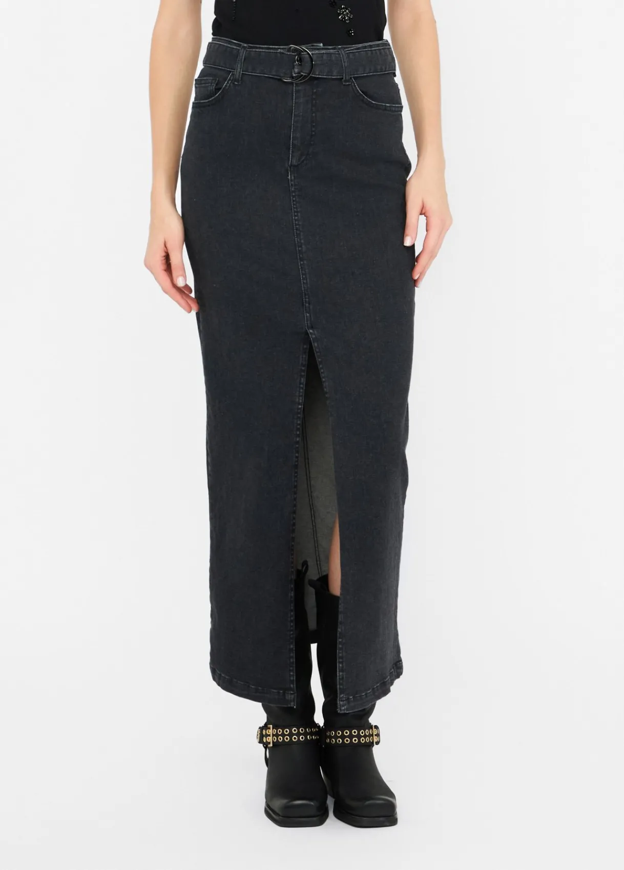 Liu Jo Jupe en toile denim avec ceinture|Femme Jupes