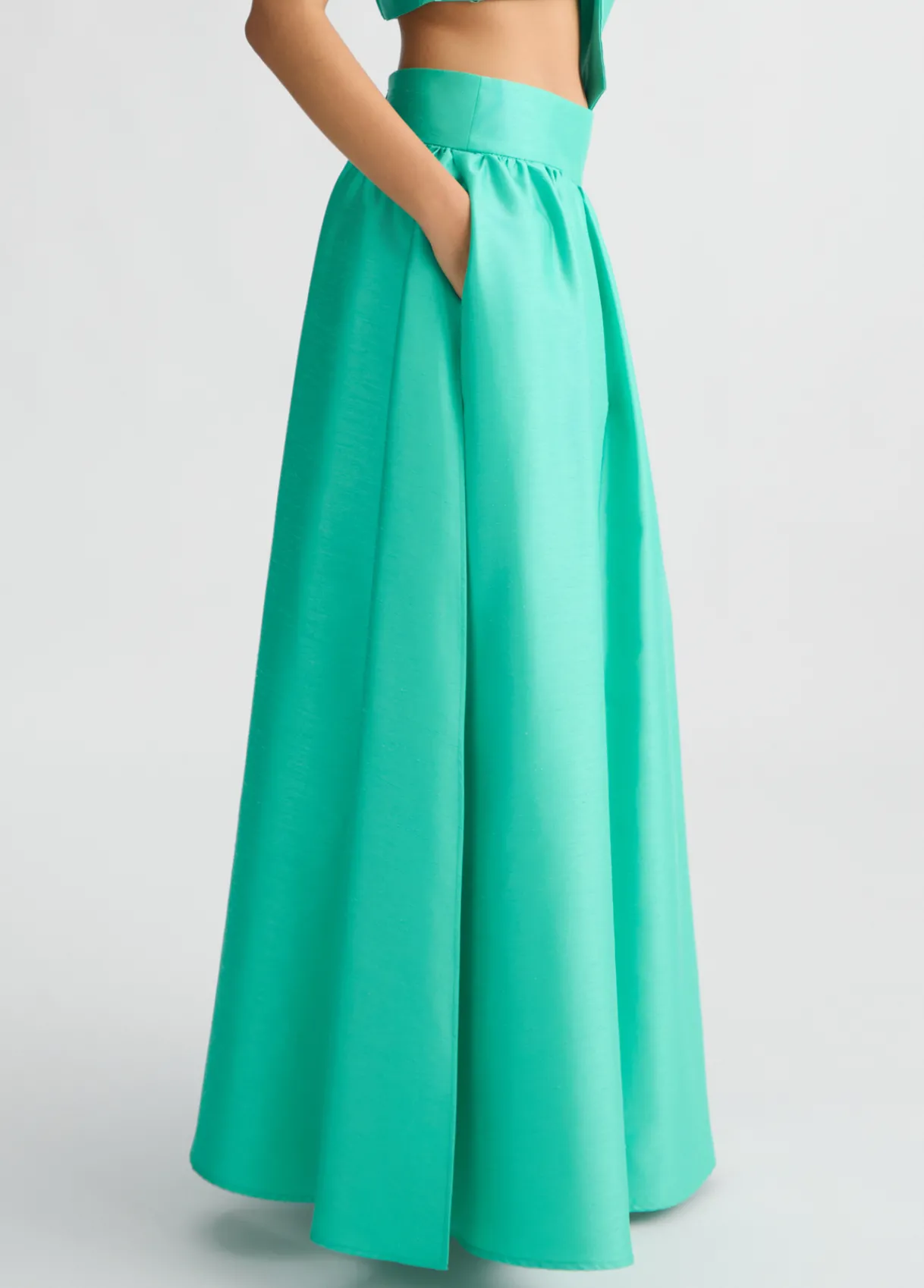 Liu Jo Jupe longue verte en shantung|Femme Jupes|Cérémonie