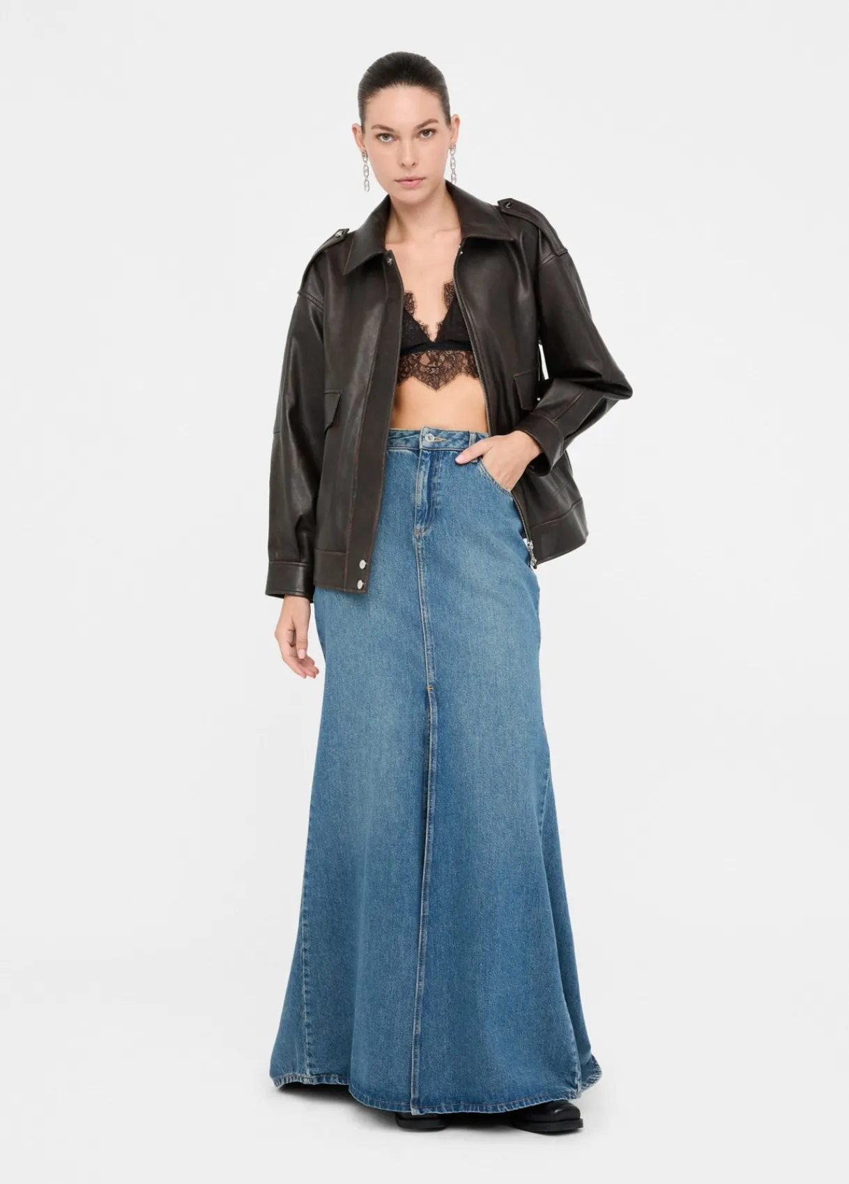 Liu Jo Jupe sirène en toile denim|Femme Jeans Patte D'Eph