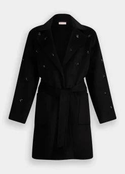 Liu Jo Manteau en laine avec broderies bijoux|Femme Manteaux