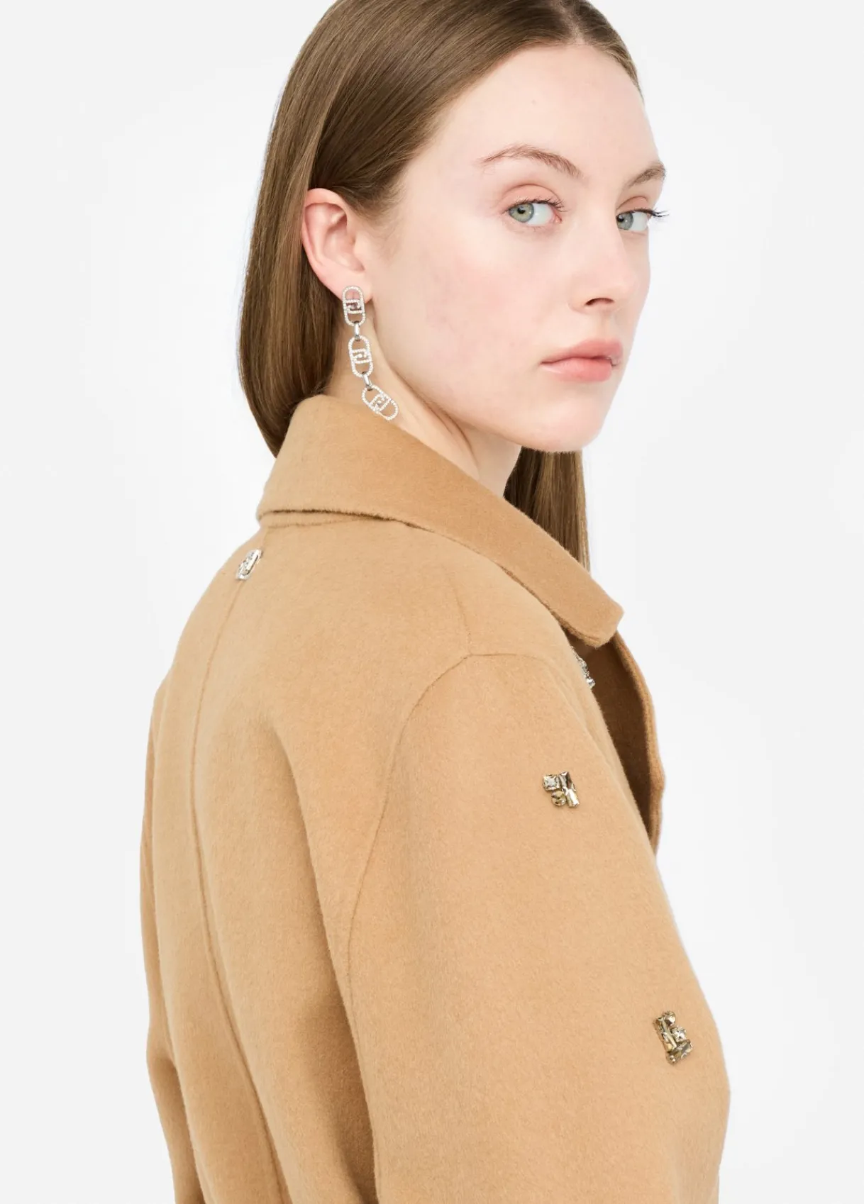 Liu Jo Manteau en laine avec broderies bijoux|Femme Manteaux