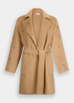 Liu Jo Manteau en laine avec broderies bijoux|Femme Manteaux