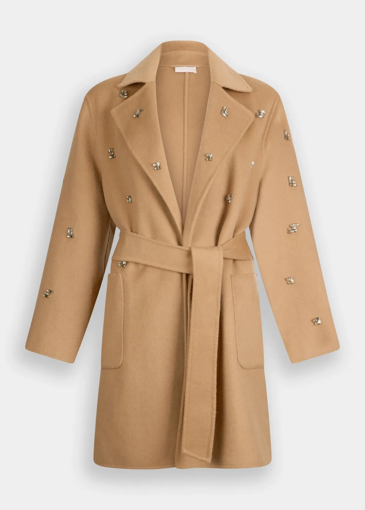 Liu Jo Manteau en laine avec broderies bijoux|Femme Manteaux