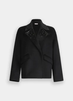 Liu Jo Manteau en laine avec broderies bijoux|Femme Manteaux