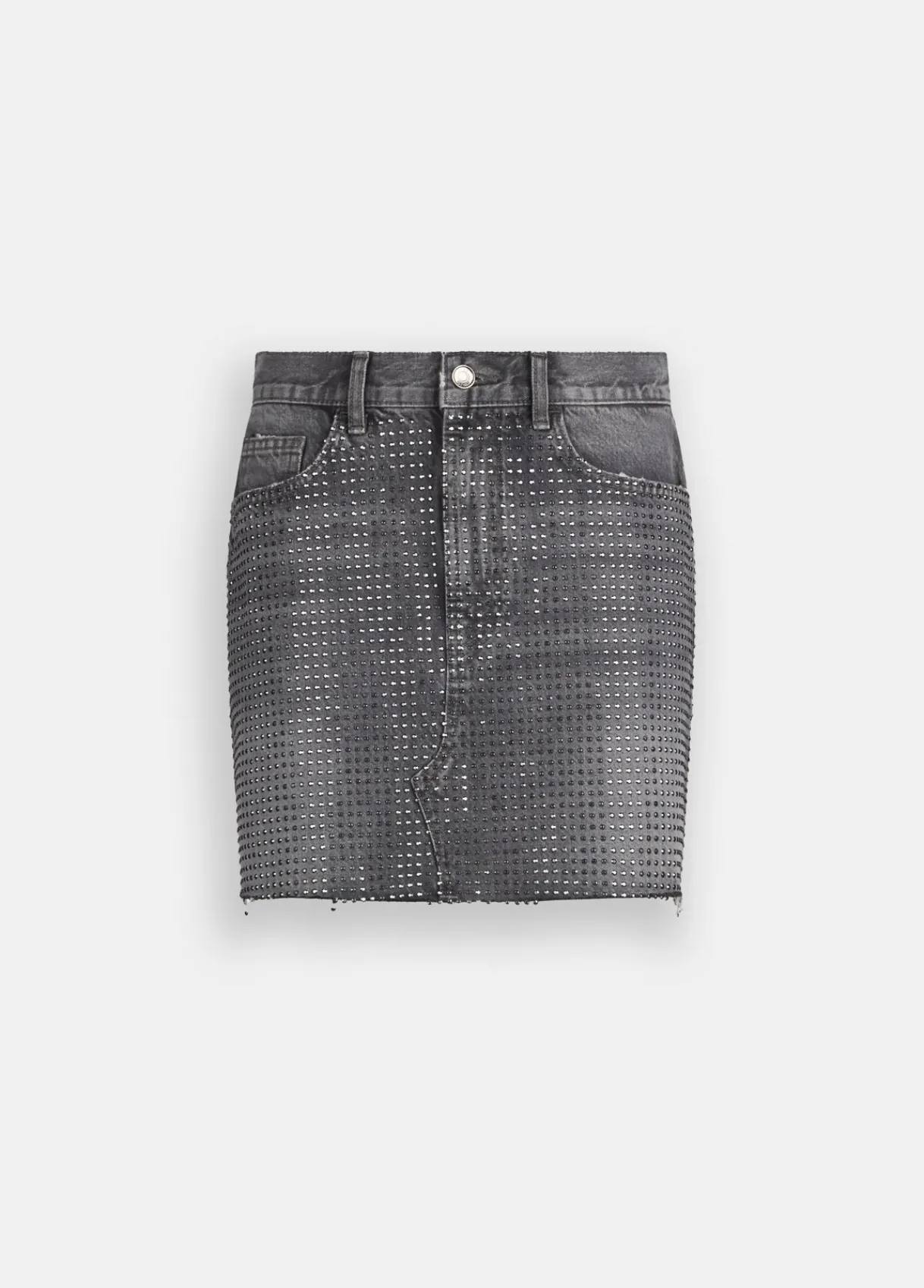 Liu Jo Minijupe en toile denim avec clous|Femme Jupes