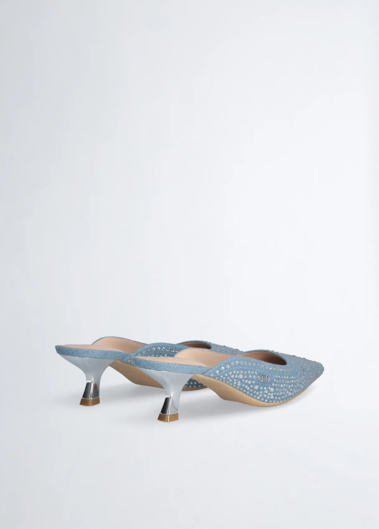 Liu Jo Mules en denim strassé|Femme Escarpins
