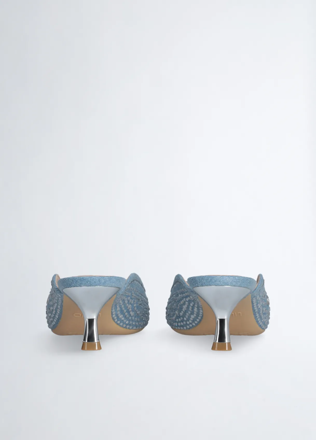 Liu Jo Mules en denim strassé|Femme Escarpins