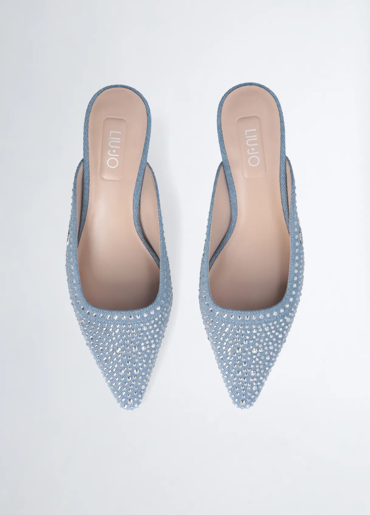 Liu Jo Mules en denim strassé|Femme Escarpins