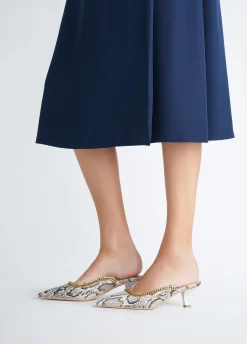 Liu Jo Mules imprimé python|Femme Escarpins