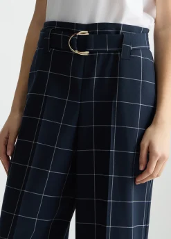 Liu Jo Pantalon à carreaux à taille haute|Femme Pantalons|Tailleurs