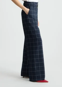 Liu Jo Pantalon à carreaux à taille haute|Femme Pantalons|Tailleurs