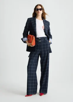 Liu Jo Pantalon à carreaux à taille haute|Femme Pantalons|Tailleurs