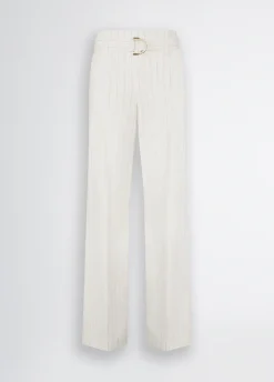 Liu Jo Pantalon à fines rayures à taille haute|Femme Pantalons|Tailleurs
