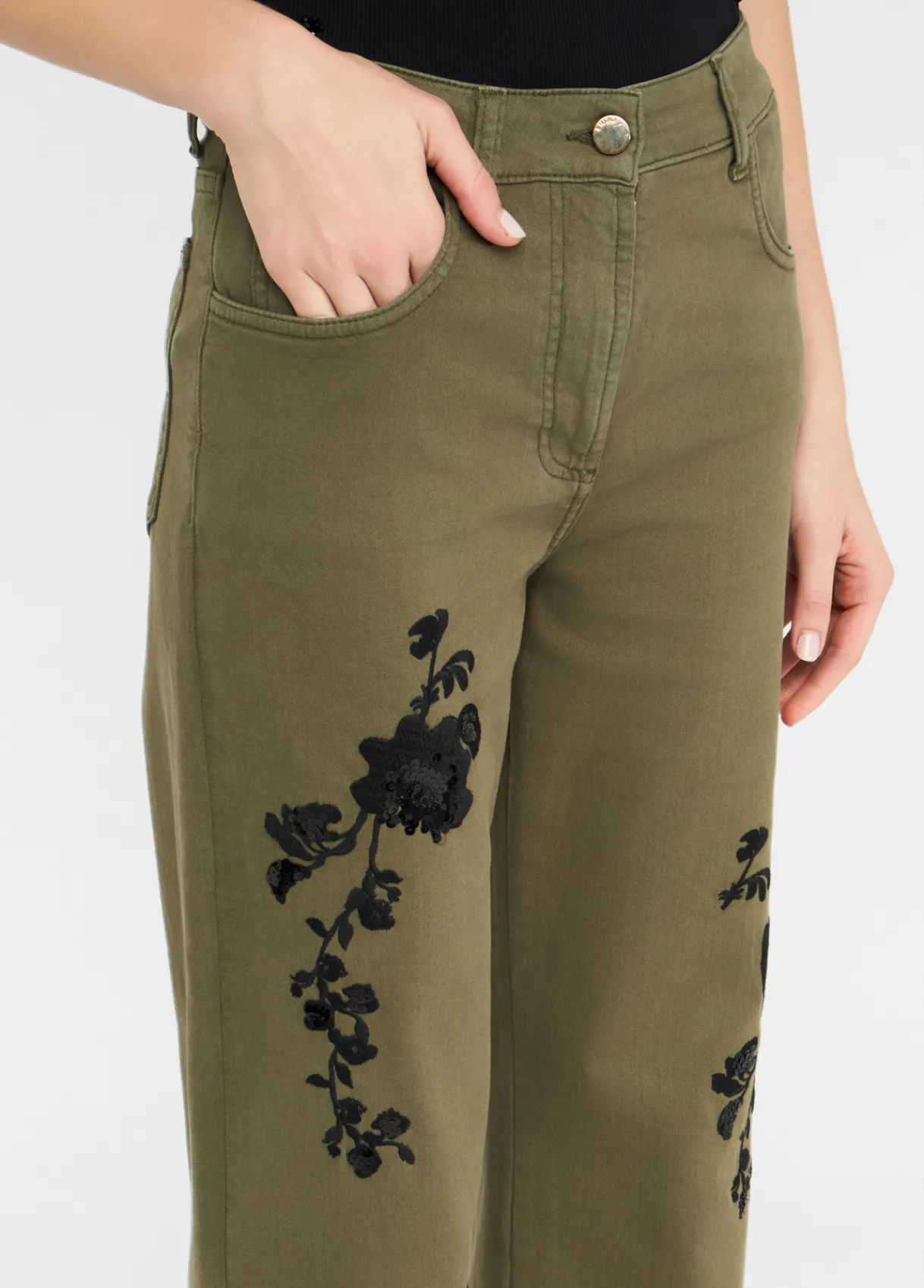 Liu Jo Pantalon avec broderies|Femme Pantalons
