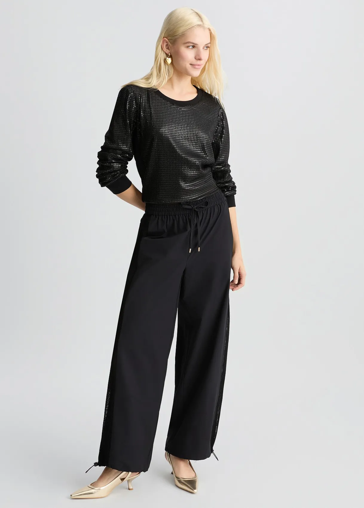 Liu Jo Pantalon avec insert en résille|Femme Vêtements De Sport|Pantalons