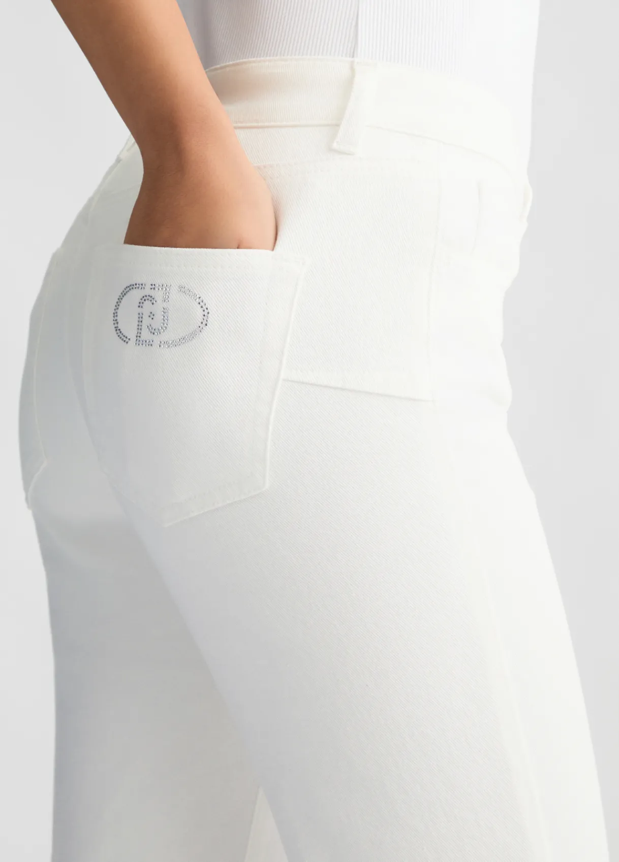 Liu Jo Pantalon bootcut avec strass|Femme Pantalons