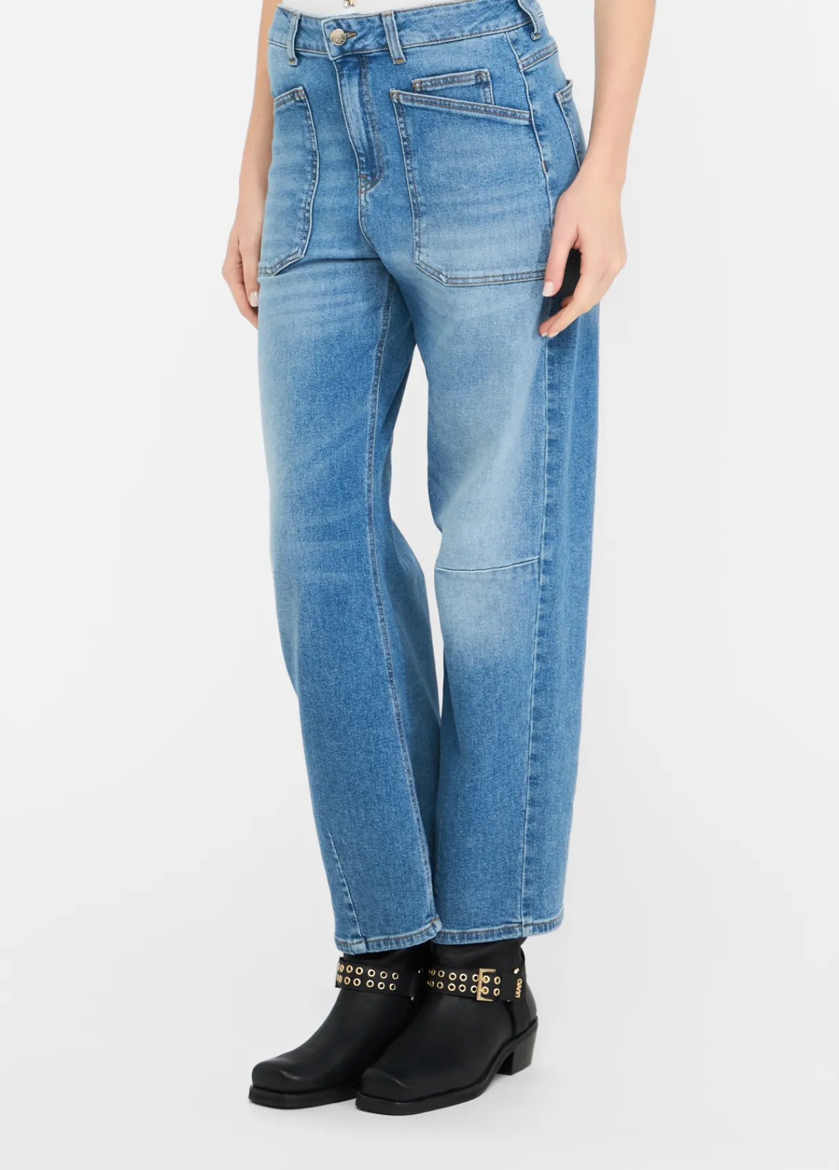 Liu Jo Pantalon carotte à taille haute|Femme Jeans Droit