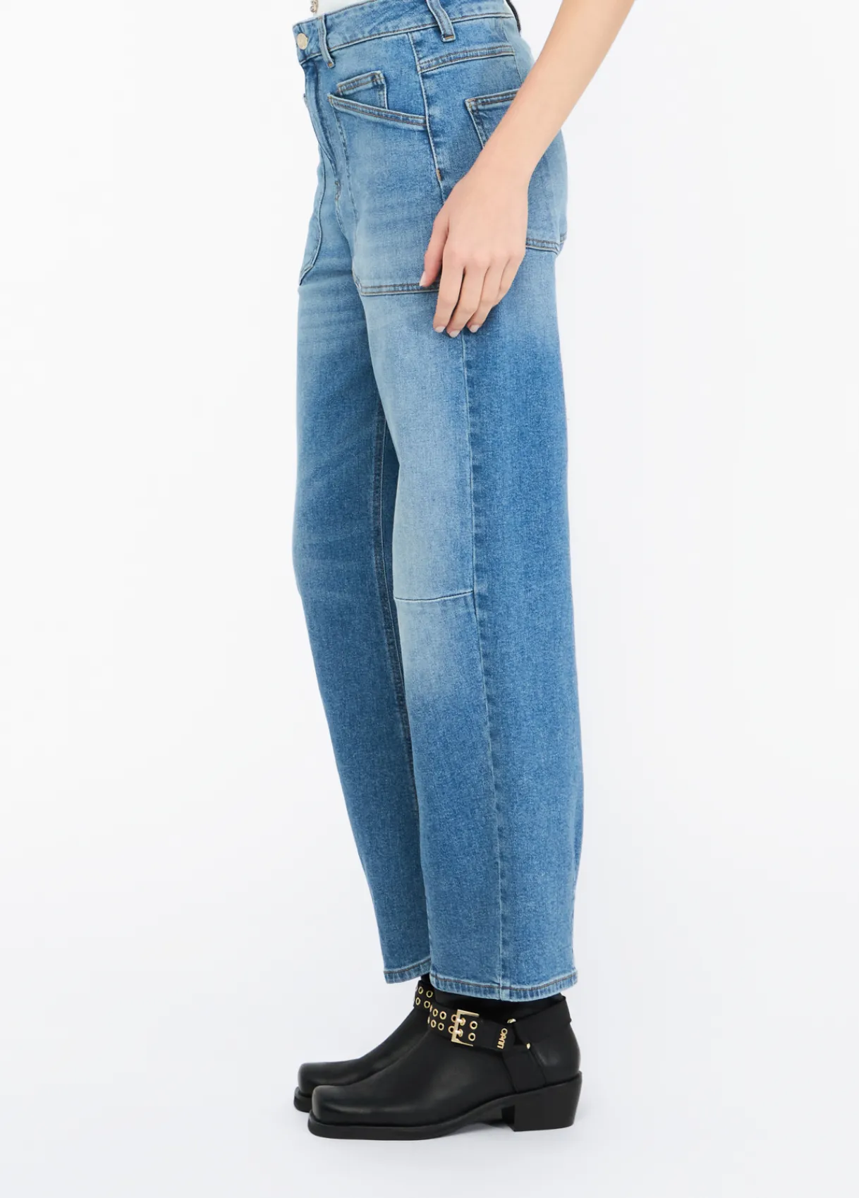 Liu Jo Pantalon carotte à taille haute|Femme Jeans Droit