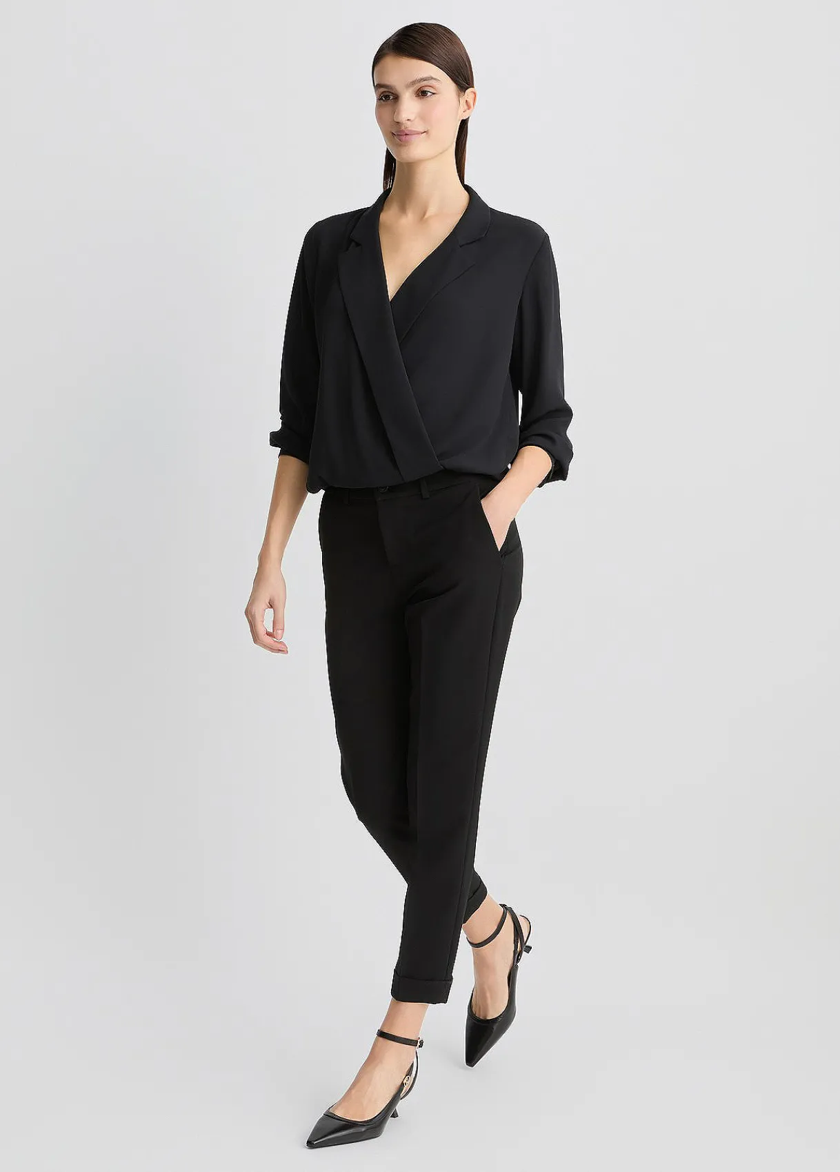 Liu Jo Pantalon chino avec revers|Femme Pantalons|Tailleurs