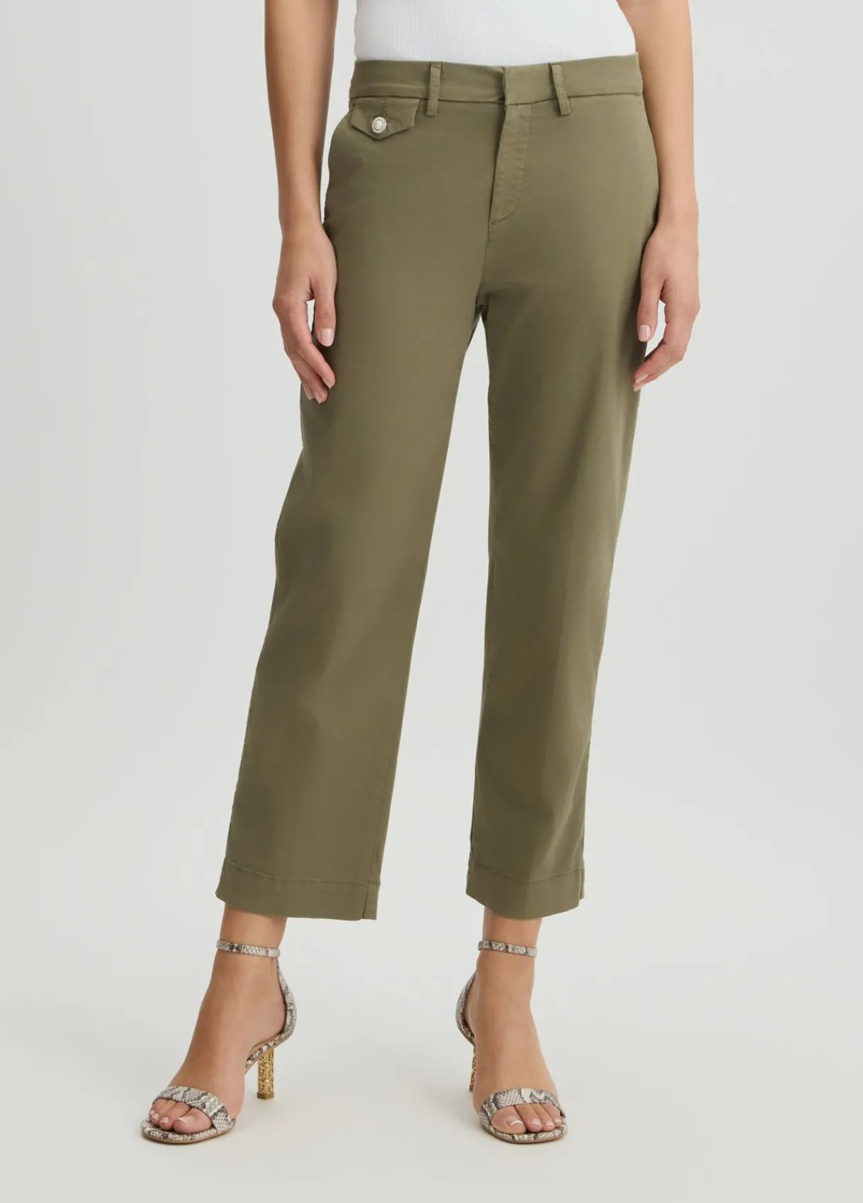 Liu Jo Pantalon chino cropped|Femme Pantalons