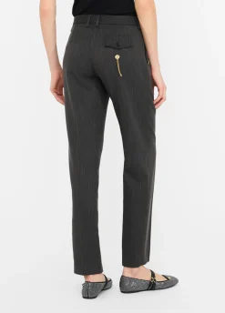 Liu Jo Pantalon cigarette rayé|Femme Pantalons