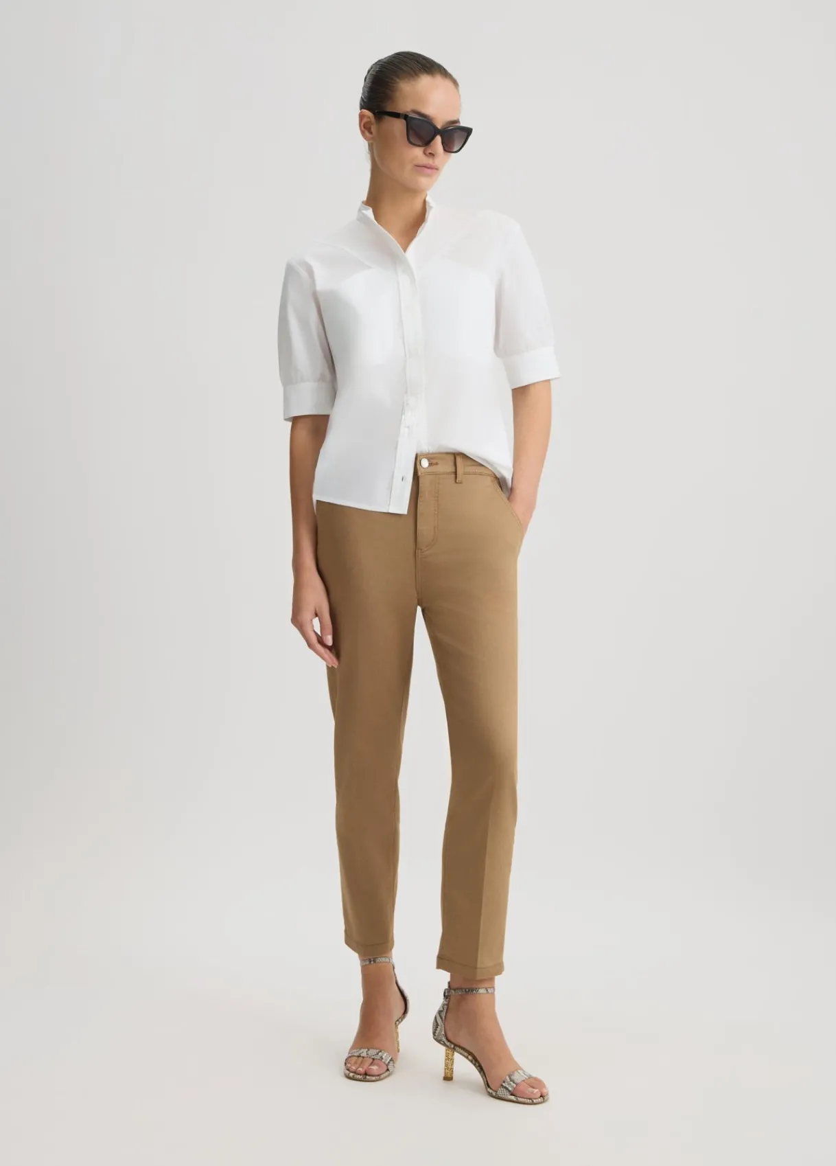 Liu Jo Pantalon cropped à taille haute|Femme Pantalons
