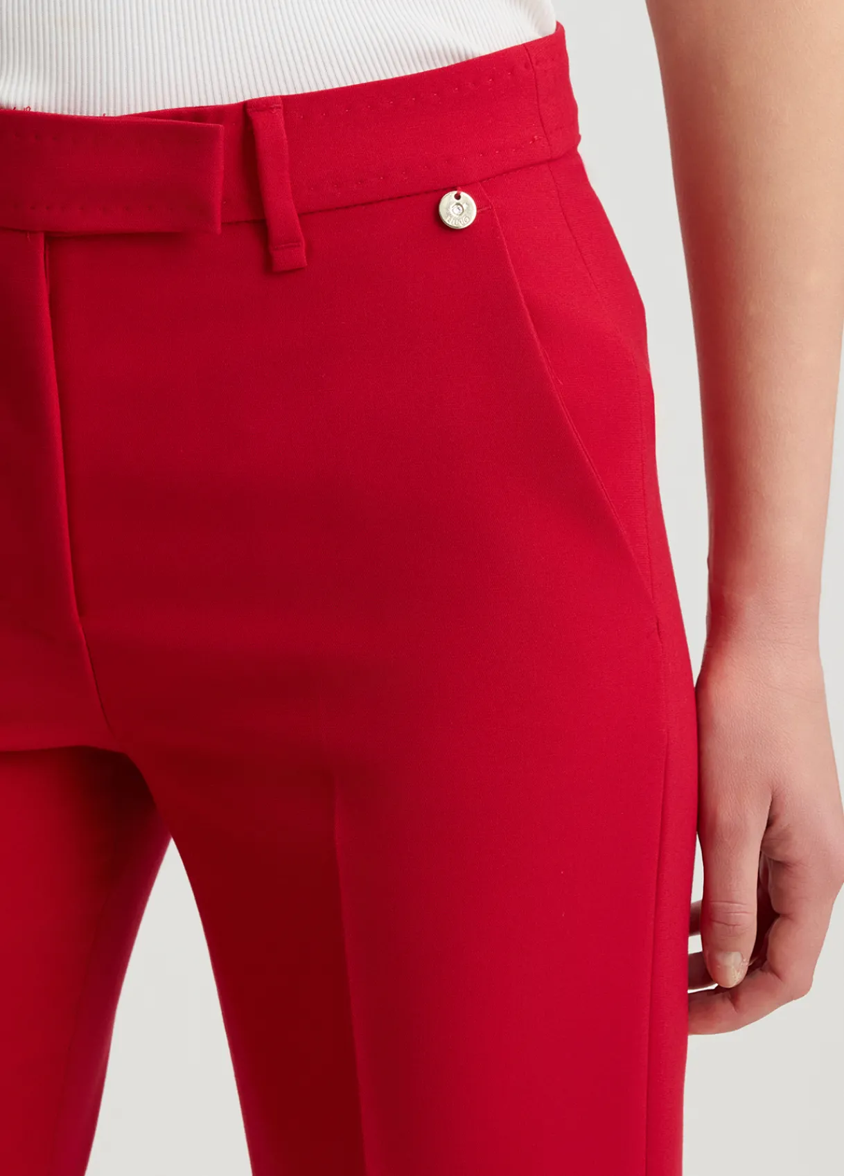 Liu Jo Pantalon cropped en piqué|Femme Pantalons