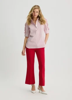Liu Jo Pantalon cropped en piqué|Femme Pantalons