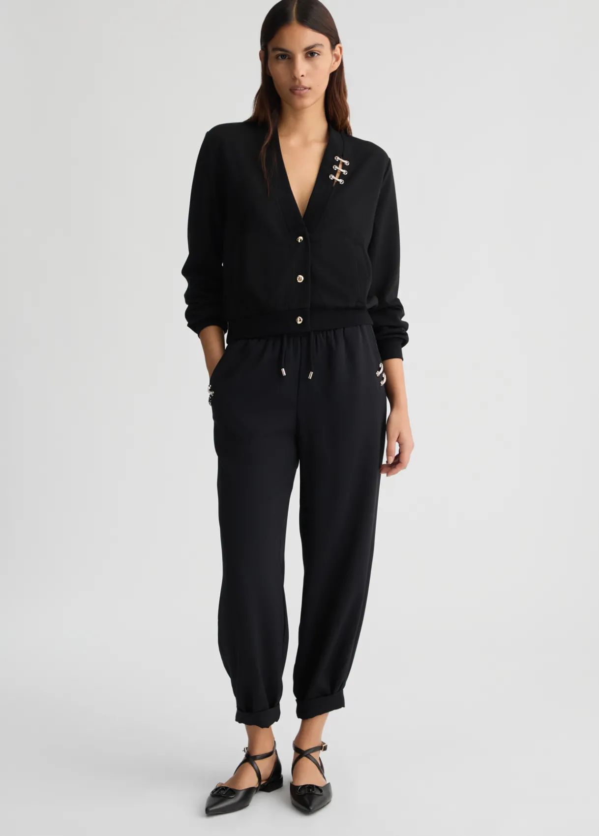 Liu Jo Pantalon de jogging cropped|Femme Vêtements De Sport|Pantalons