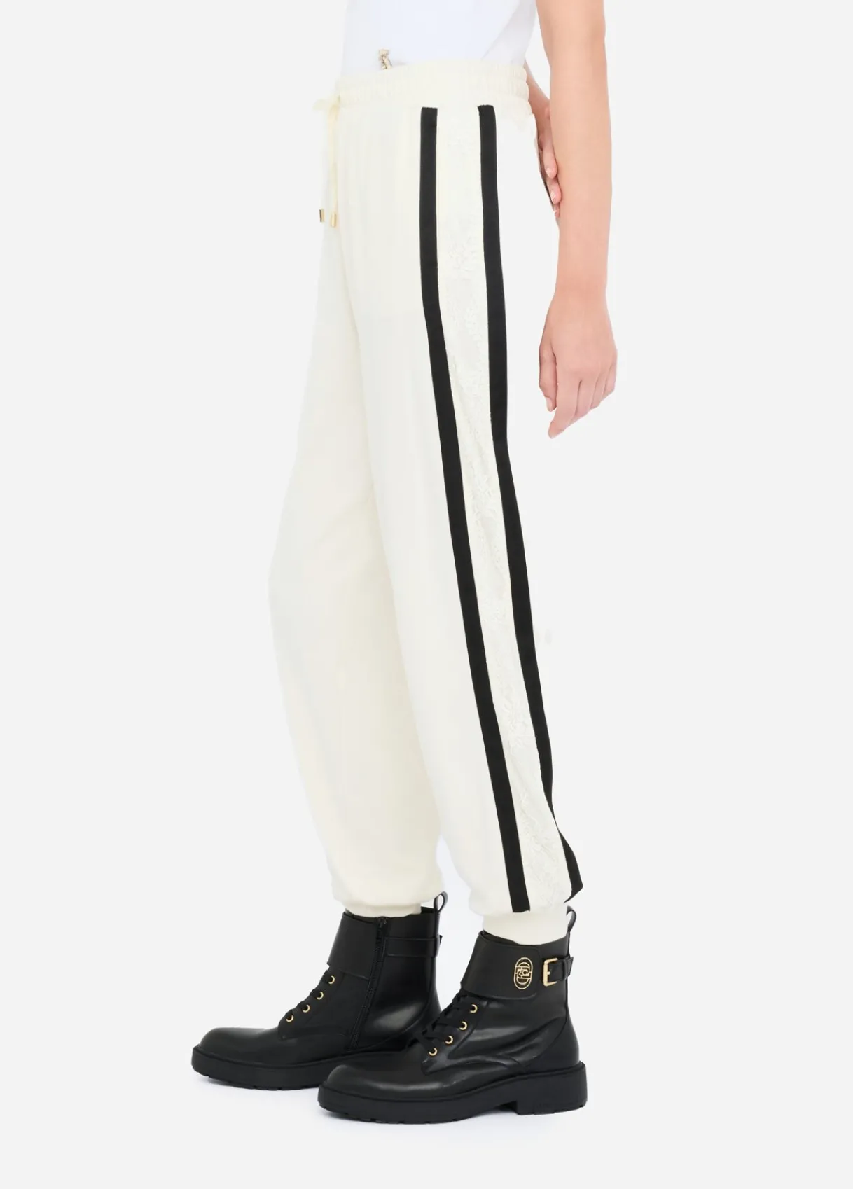 Liu Jo Pantalon de jogging en molleton avec dentelle|Femme Vêtements De Sport|Pantalons