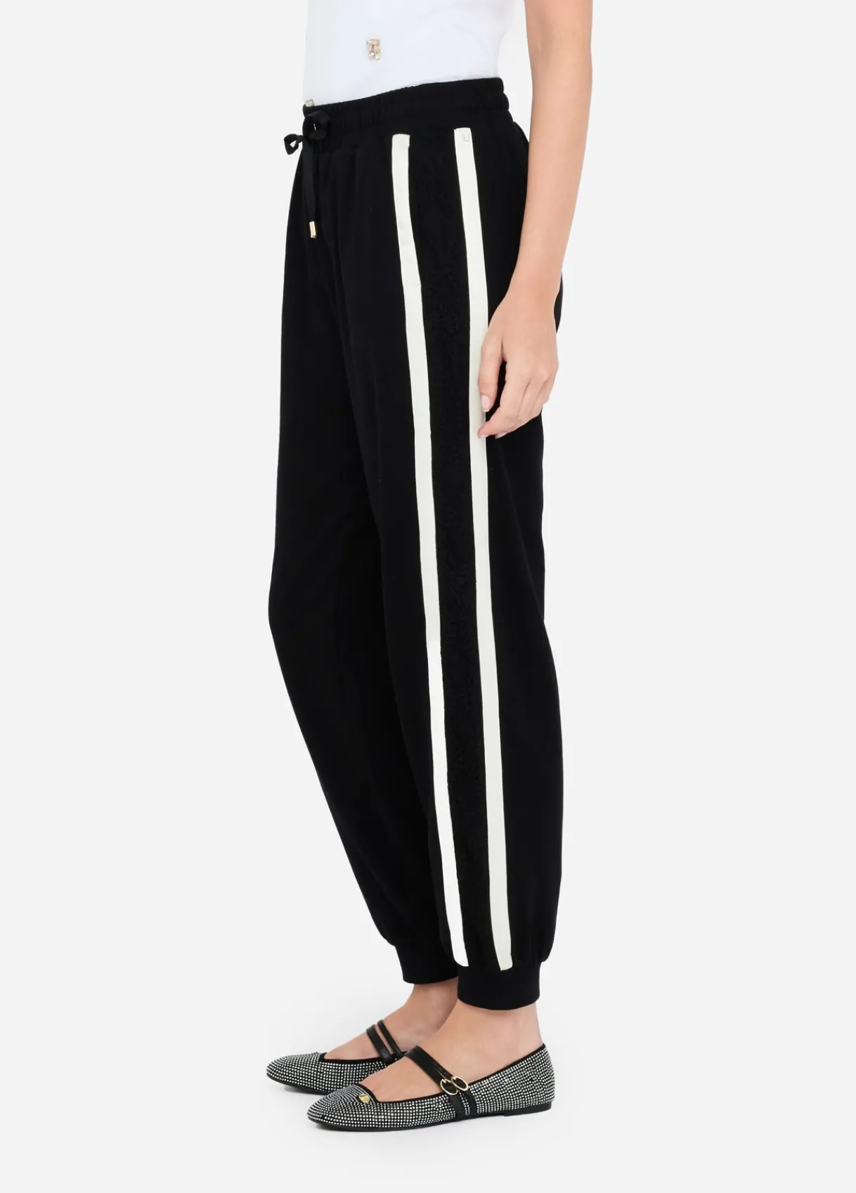 Liu Jo Pantalon de jogging en molleton avec dentelle|Femme Vêtements De Sport|Pantalons