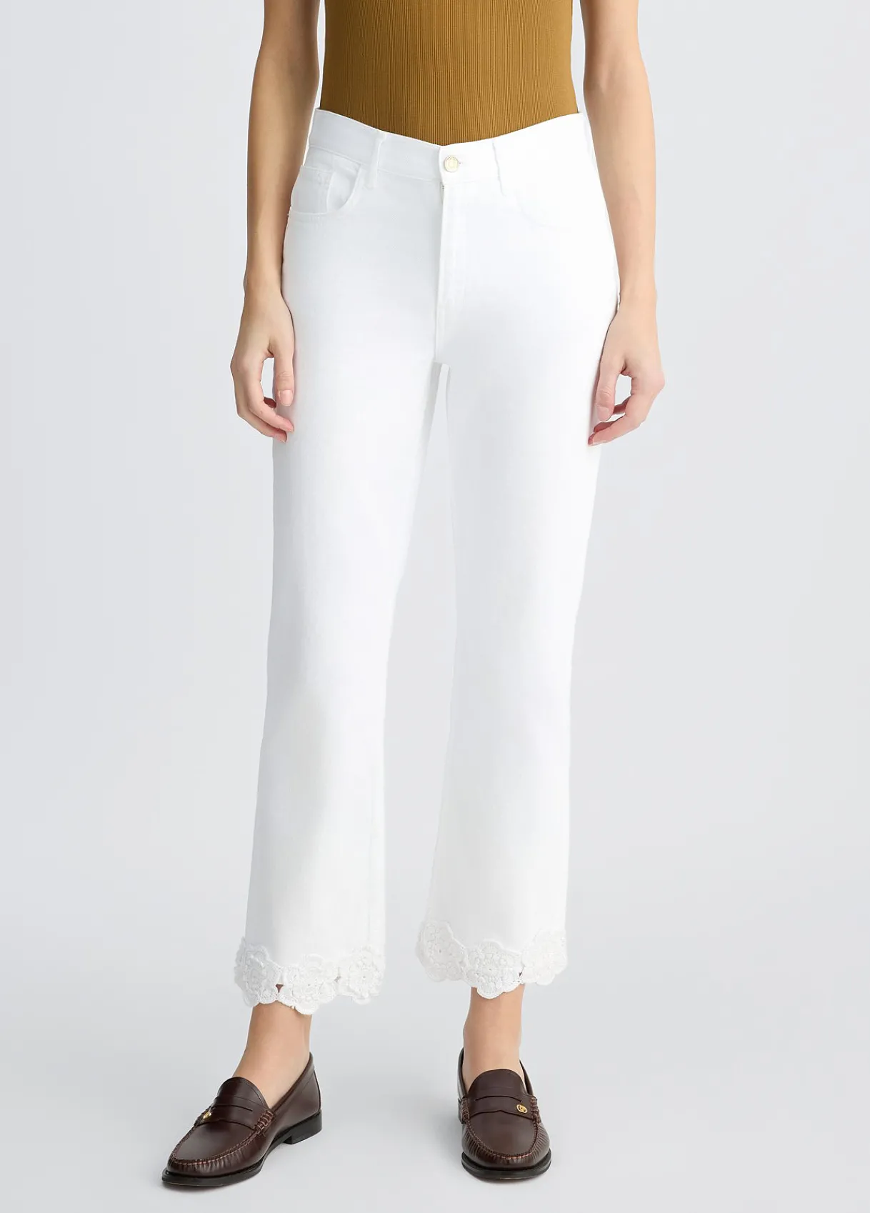 Liu Jo Pantalon droit avec broderie en crochet|Femme Pantalons