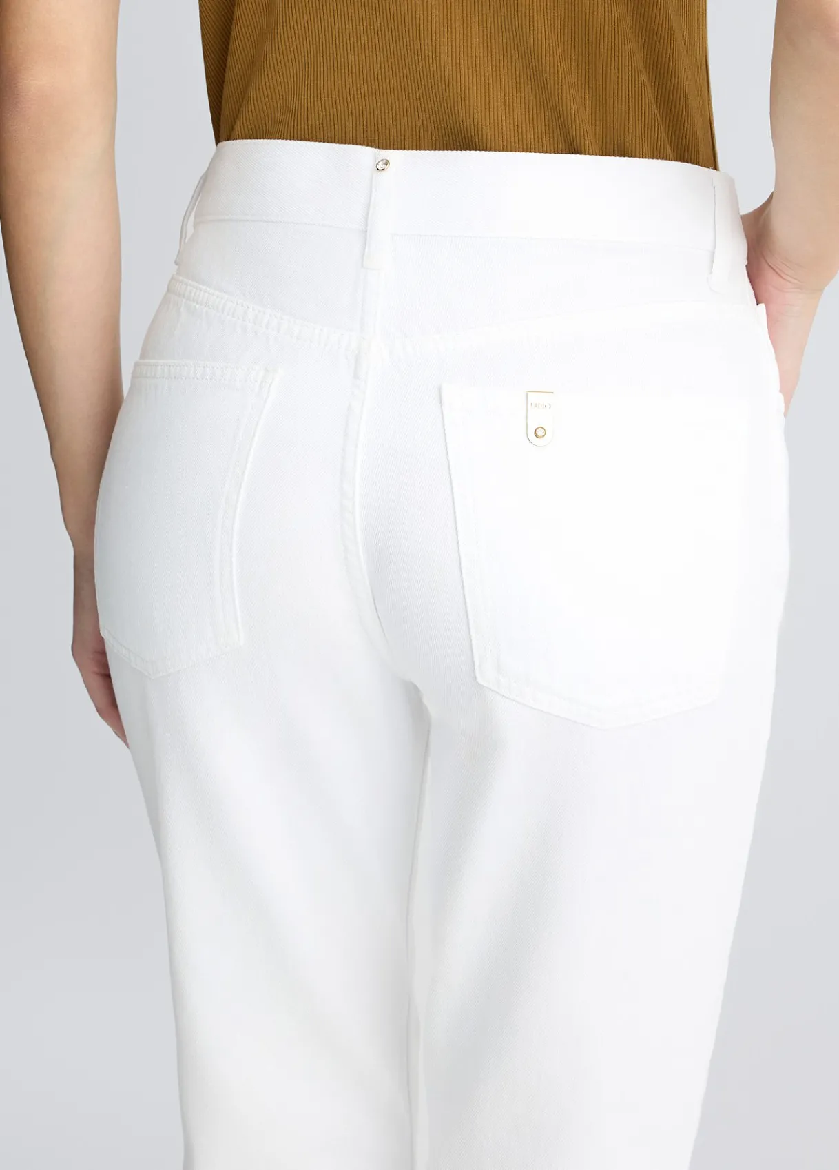 Liu Jo Pantalon droit avec broderie en crochet|Femme Pantalons