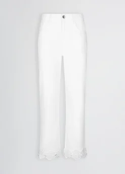 Liu Jo Pantalon droit avec broderie en crochet|Femme Pantalons